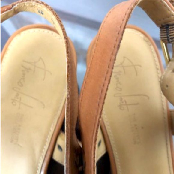 LEATHER Sandal Franco Sarto A-Flirt Wedge Sandals ~ NWOB ~ - Picture 6 of 8